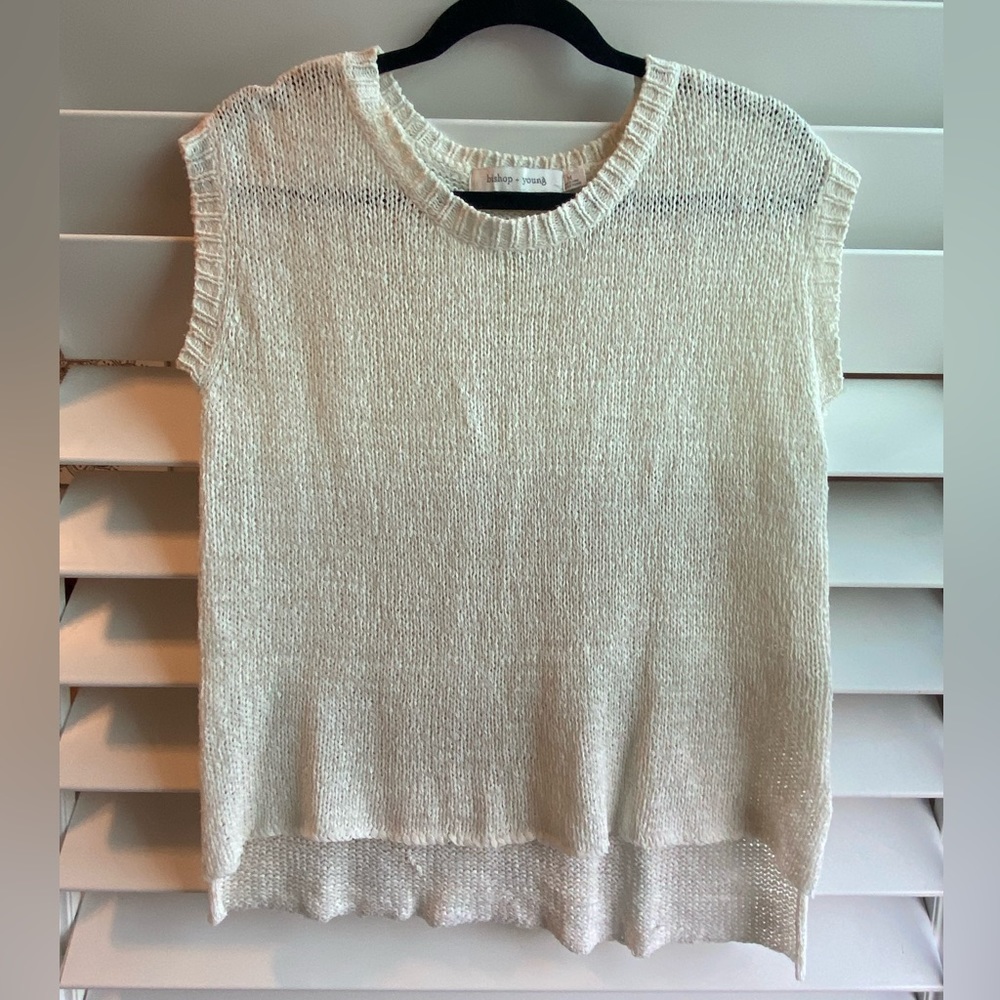 Bishop + Young cream knit sweater tank